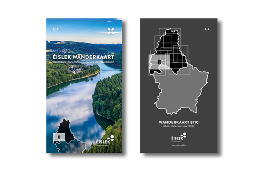 Éislek Hiking map 8 - Upper-Sûre Lake and surroundings